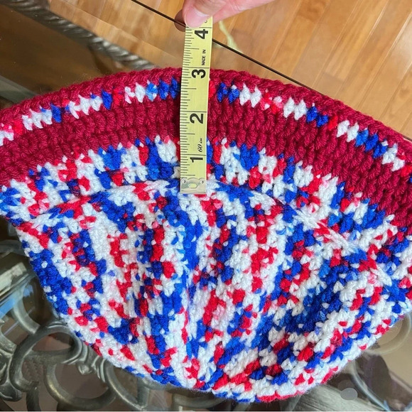 Handmade Women’s Red White & Blue Bucket Hat, 4th of July Hat, Patriot Day - Picture 5 of 7